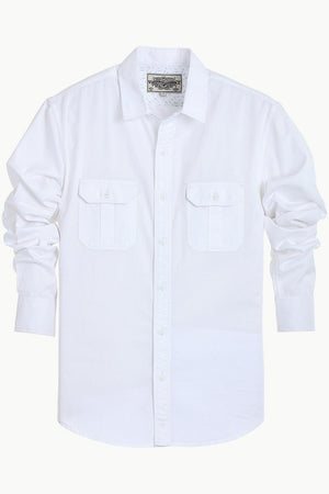 Solid Shirt with Pleated Pockets