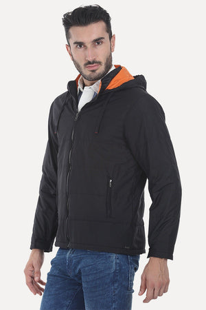 Solid Poly Padded Full Sleeves Jacket