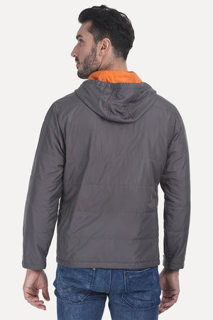 Solid Poly Padded Full Sleeves Jacket