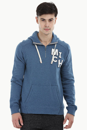 Embroidered Popover Zip Hoodie
