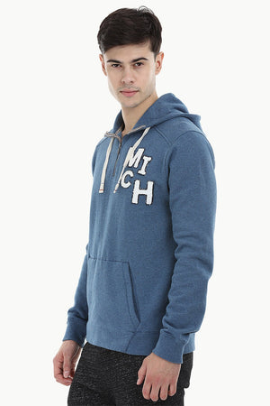 Embroidered Popover Zip Hoodie