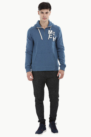 Embroidered Popover Zip Hoodie