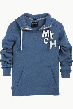 Embroidered Popover Zip Hoodie