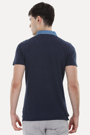 Polo T-Shirt with Contrast Placket