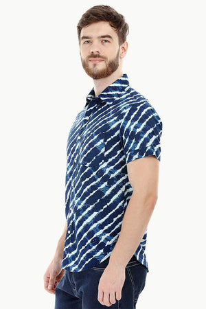 Printed Navy Holiday Summer Shirt