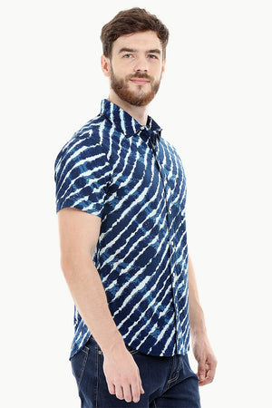 Printed Navy Holiday Summer Shirt