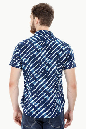 Printed Navy Holiday Summer Shirt