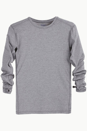 Melange Performance Wear Stretch Tee With Thumb Hole