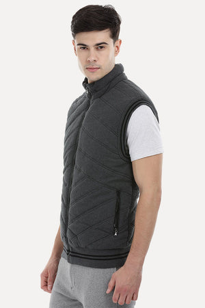 Quilted Varsity Knit Jacket