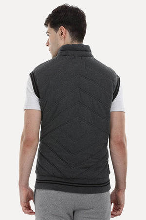 Quilted Varsity Knit Jacket