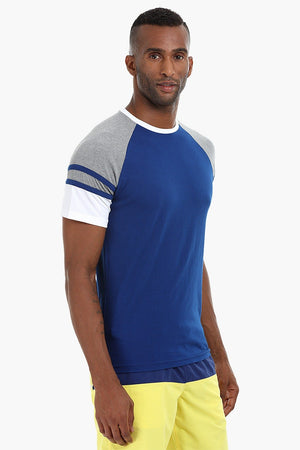 Raglan Cut & Sew Cotton T-Shirt