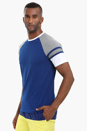 Raglan Cut & Sew Cotton T-Shirt