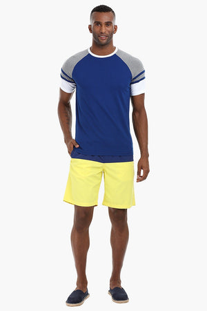 Raglan Cut & Sew Cotton T-Shirt