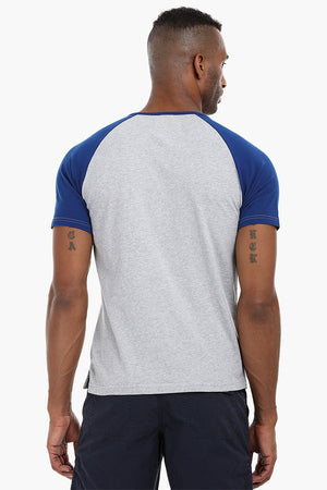Raglan Henley Cotton T-Shirt - Main Image