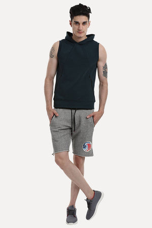 Stretch Cotton Poly Blend Sleeveless Performance Wear Hoodie