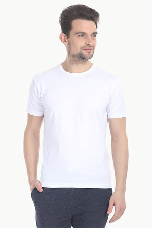 Crew Neck Slight Stretch Solid Tee