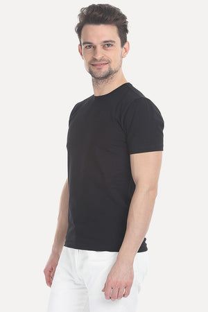 Crew Neck Slight Stretch Solid Tee
