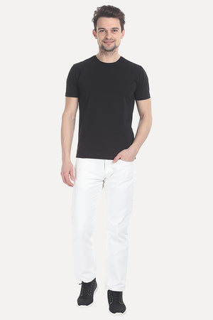 Crew Neck Slight Stretch Solid Tee