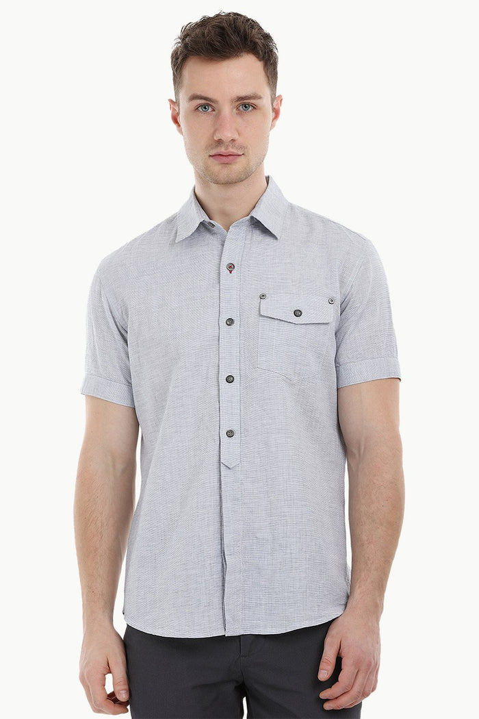 Semi Concealed Placket Shirt