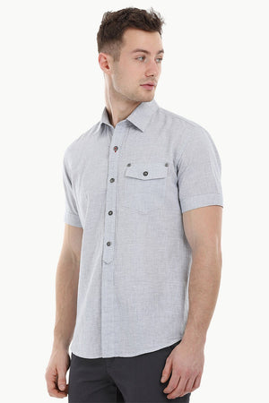 Semi Concealed Placket Shirt