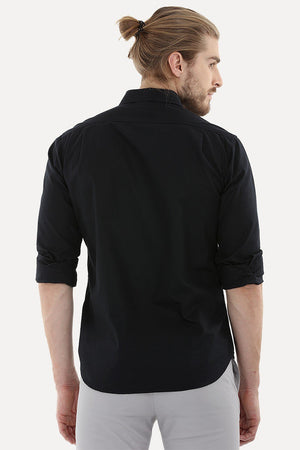 Shirt with Box Pleated Flap Pockets