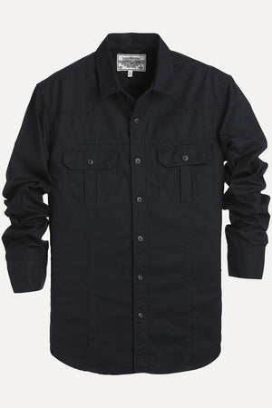 Shirt with Box Pleated Flap Pockets