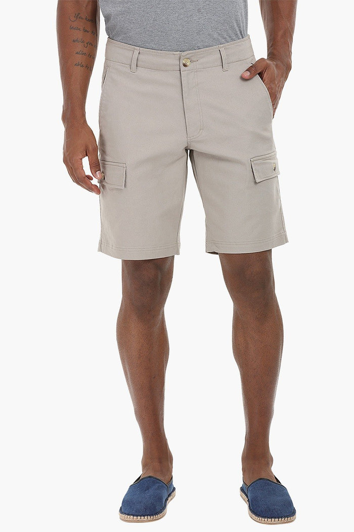 Cotton Shorts with Flap Pockets