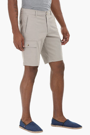 Cotton Shorts with Flap Pockets