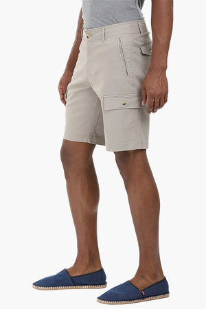 Cotton Shorts with Flap Pockets