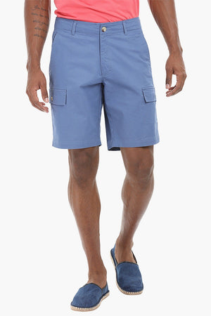 Cotton Shorts with Flap Pockets