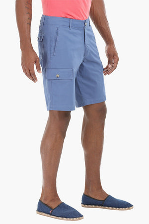 Cotton Shorts with Flap Pockets
