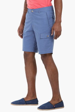 Cotton Shorts with Flap Pockets