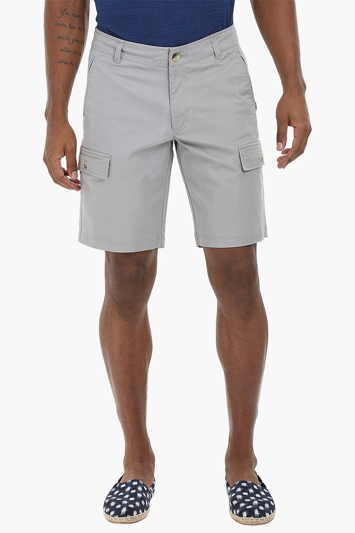 Cotton Shorts with Flap Pockets