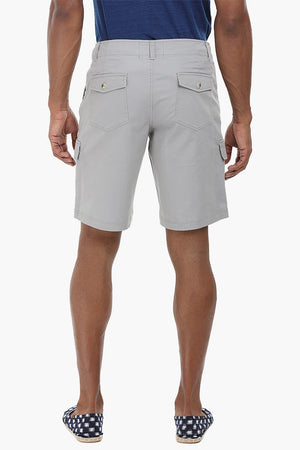 Cotton Shorts with Flap Pockets