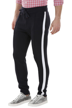 Side Colorblock Navy Sweatpants