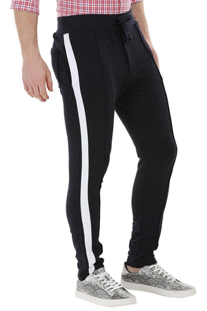 Side Colorblock Navy Sweatpants