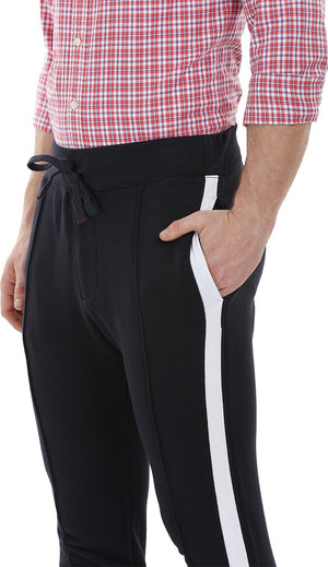 Side Colorblock Navy Sweatpants