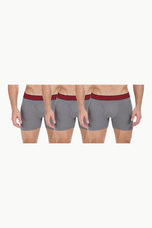 Solid Stretchable Brief With Side Fly- Pack Of 3