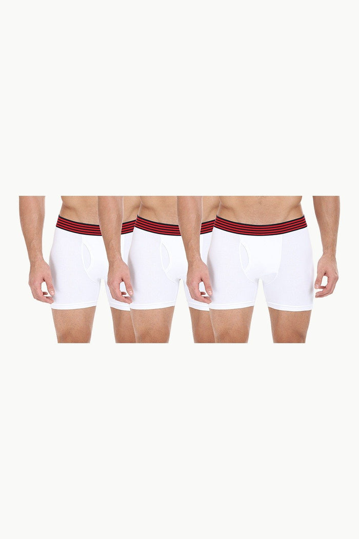 Solid Stretchable Brief With Side Fly- Pack Of 3
