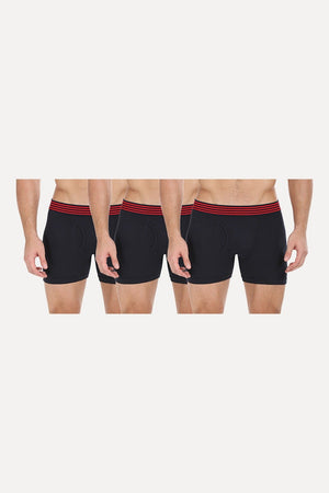 Solid Stretchable Brief With Side Fly- Pack Of 3