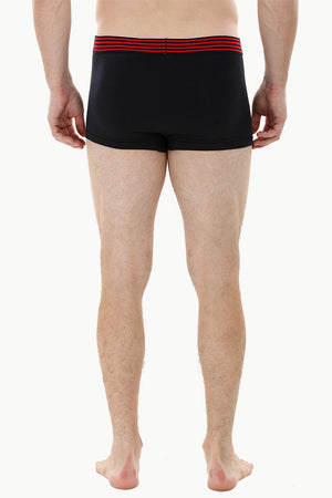 Side Fly Knit Navy Boxer Trunks