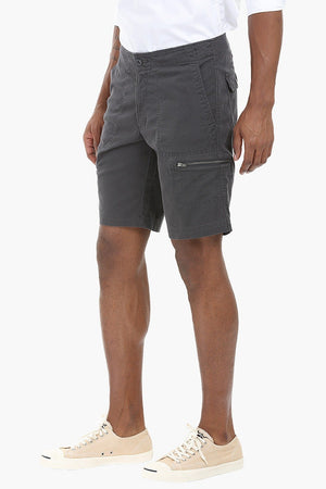 Side Zipper Cotton Shorts