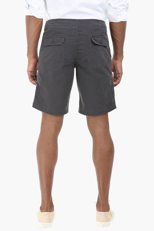 Side Zipper Cotton Shorts