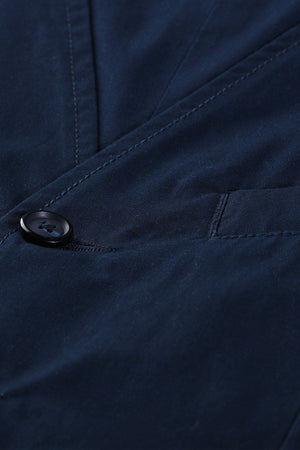 Sleeveless Lapel Navy Jacket