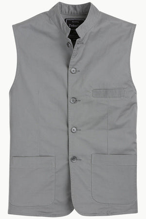Sleeveless Nehru Stone Grey Jacket
