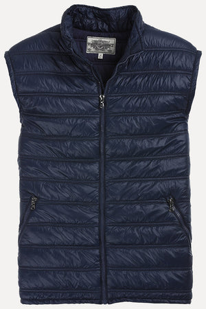 Sleeveless Solid Padded Jacket