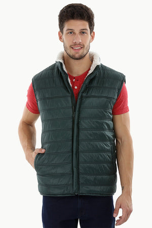 Sleeveless Sherpa Lined Cire Jacket