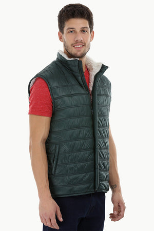 Sleeveless Sherpa Lined Cire Jacket