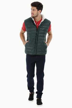 Sleeveless Sherpa Lined Cire Jacket