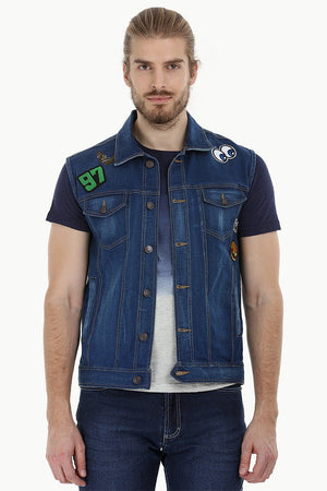 Sleeveless Trucker Denim Jacket